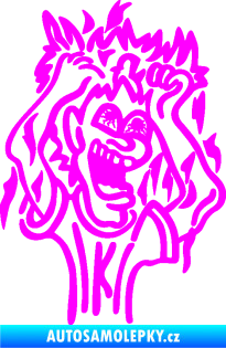 Samolepka Crazy man pravá Fluorescentní růžová