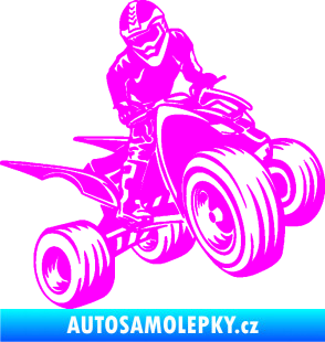 Samolepka Čtyřkolka 008 pravá Fluorescentní růžová