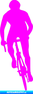 Samolepka Cyklista 006 levá Fluorescentní růžová