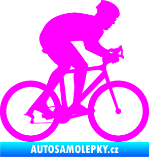 Samolepka Cyklista 008 pravá Fluorescentní růžová