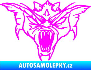 Samolepka Ďábel 003 pravá Fluorescentní růžová
