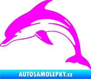 Samolepka Delfín 002 levá Fluorescentní růžová