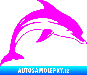Samolepka Delfín 002 pravá Fluorescentní růžová