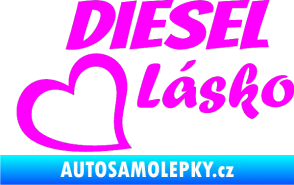 Samolepka Diesel Lásko Fluorescentní růžová