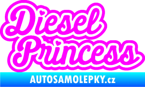 Samolepka Diesel princess nápis Fluorescentní růžová