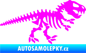 Samolepka Dinosaurus kostra 001 pravá Fluorescentní růžová