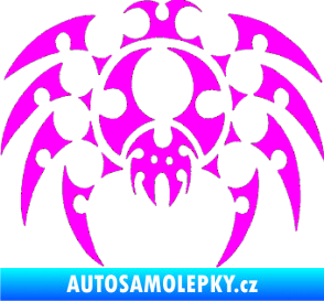 Samolepka Pavouk 012 Fluorescentní růžová