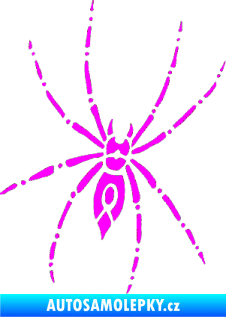 Samolepka Pavouk 011 - pravá Fluorescentní růžová