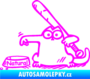 Samolepka Dolej natural levá Fluorescentní růžová