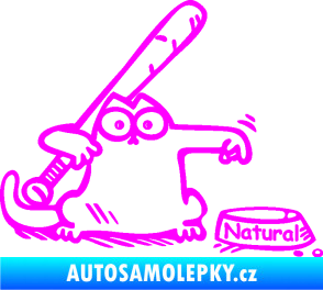 Samolepka Dolej natural pravá Fluorescentní růžová