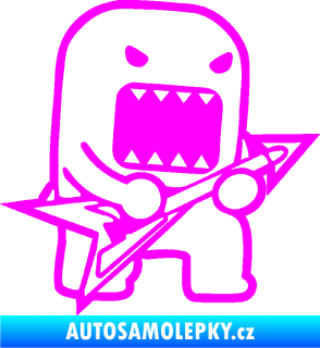 Samolepka Domo 002 pravá rocker Fluorescentní růžová