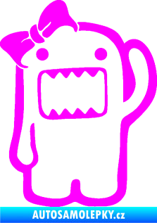 Samolepka Domo 011 levá girl Fluorescentní růžová