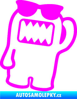 Samolepka Domo 012 pravá s brýlemi Fluorescentní růžová
