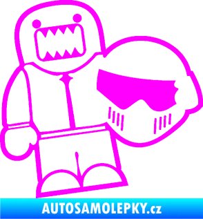 Samolepka Domo 015 levá  Stig Fluorescentní růžová