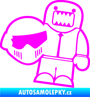 Samolepka Domo 015 pravá  Stig Fluorescentní růžová