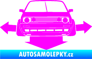 Samolepka Down and out car 002 Fluorescentní růžová