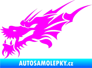 Samolepka Dragon 001 levá Fluorescentní růžová