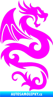 Samolepka Dragon 005 pravá Fluorescentní růžová