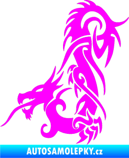 Samolepka Dragon 007 levá Fluorescentní růžová