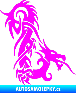 Samolepka Dragon 007 pravá Fluorescentní růžová
