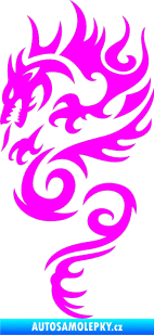 Samolepka Dragon 010 levá Fluorescentní růžová
