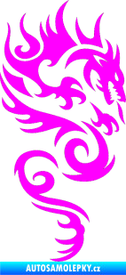 Samolepka Dragon 010 pravá Fluorescentní růžová