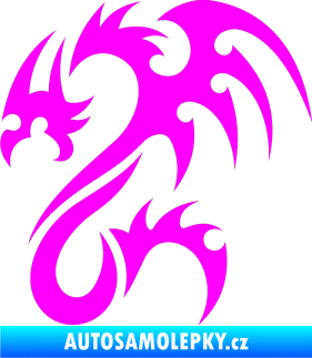 Samolepka Dragon 012 levá Fluorescentní růžová
