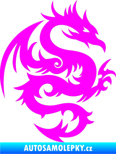 Samolepka Dragon 015 pravá Fluorescentní růžová