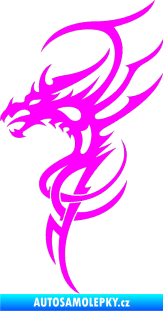 Samolepka Dragon 017 levá Fluorescentní růžová