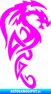 Samolepka Dragon 018 pravá Fluorescentní růžová