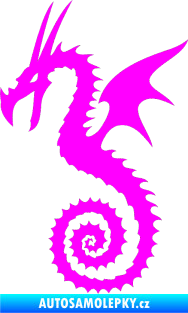 Samolepka Dragon 020 levá Fluorescentní růžová
