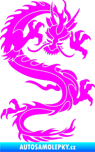 Samolepka Dragon 029 pravá Fluorescentní růžová
