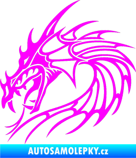 Samolepka Dragon 030 levá Fluorescentní růžová