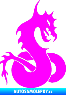 Samolepka Dragon 031 pravá Fluorescentní růžová
