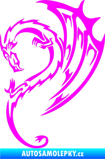 Samolepka Dragon 043 levá Fluorescentní růžová