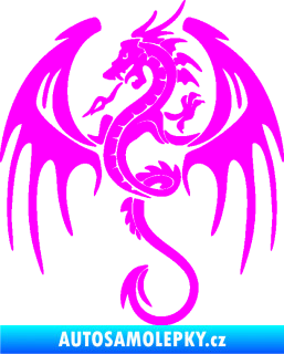 Samolepka Dragon 053 levá Fluorescentní růžová