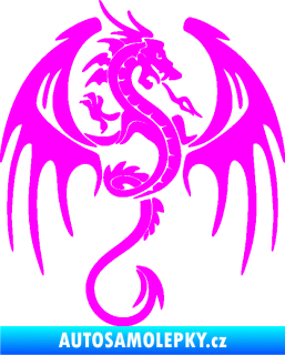 Samolepka Dragon 053 pravá Fluorescentní růžová