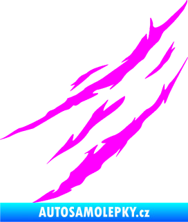 Samolepka Drápanec 002 levá Fluorescentní růžová