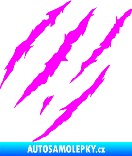 Samolepka Drápanec 004 levá Fluorescentní růžová