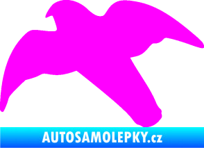 Samolepka Dravec na sklo 003 levá Fluorescentní růžová
