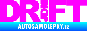 Samolepka Drift 008  nápis JDM Fluorescentní růžová
