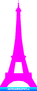 Samolepka Eifelova věž 001 Fluorescentní růžová