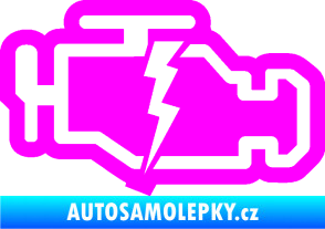 Samolepka Engine fail 001 motor Fluorescentní růžová