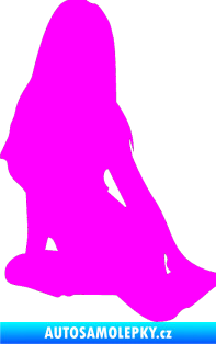 Samolepka Erotická žena 004 levá Fluorescentní růžová
