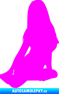 Samolepka Erotická žena 004 pravá Fluorescentní růžová