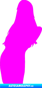 Samolepka Erotická žena 005 levá Fluorescentní růžová
