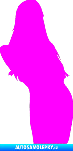 Samolepka Erotická žena 005 pravá Fluorescentní růžová