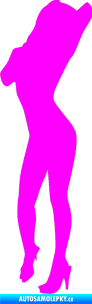 Samolepka Erotická žena 008 levá Fluorescentní růžová