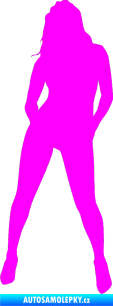 Samolepka Erotická žena 011 levá Fluorescentní růžová