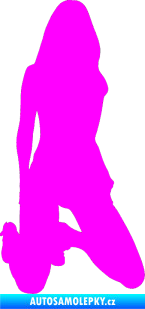 Samolepka Erotická žena 014 pravá Fluorescentní růžová